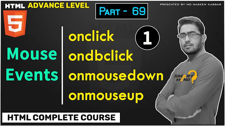 69. Html mouse events like onclick ondbclick onmousedown onmouseup full explanation Part - 69