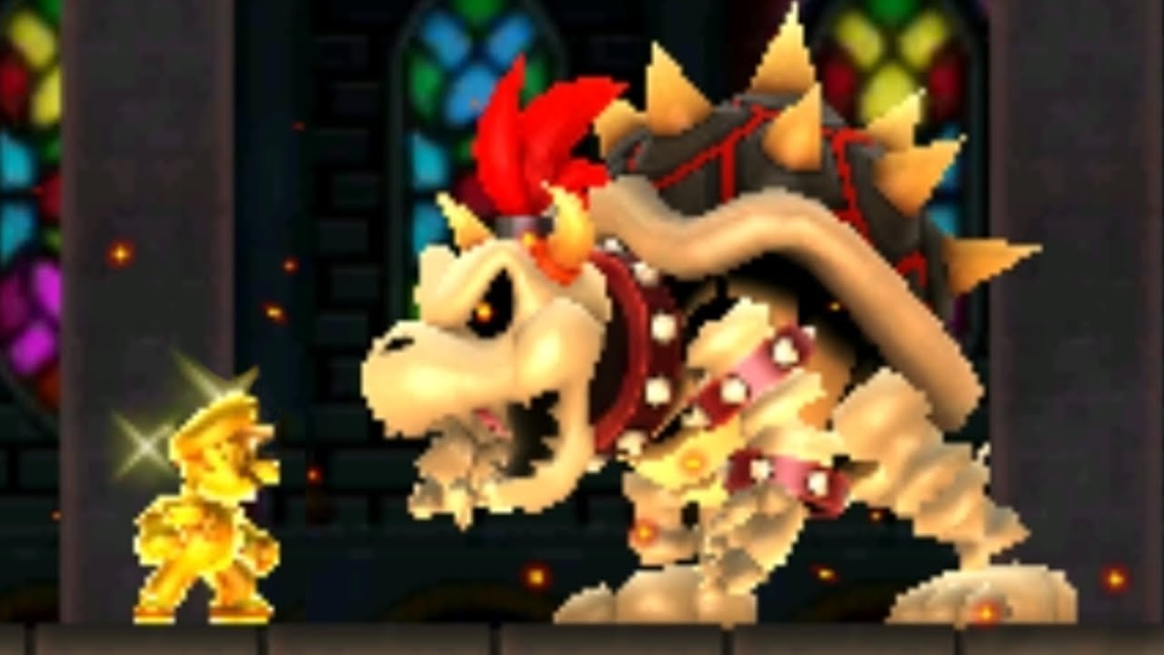 New Super Mario Bros 2 - All Castle Bosses with Golden Mario