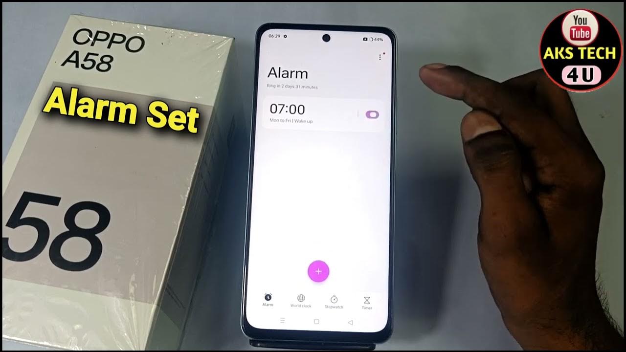 How to Set Alarm in Oppo A58 Oppo A58 में Alarm कैसे लगाएं YouTube