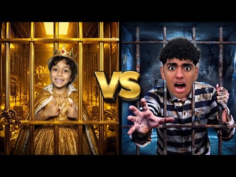 Rich Prison 🤑 vs. Poor Prison 🤢 Challenge! (Youssef is doomed) 😂🔥!!