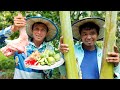 Cooking Banana Tree with Pig Leg Recipe in Village - Lifestyle Cooking Foods