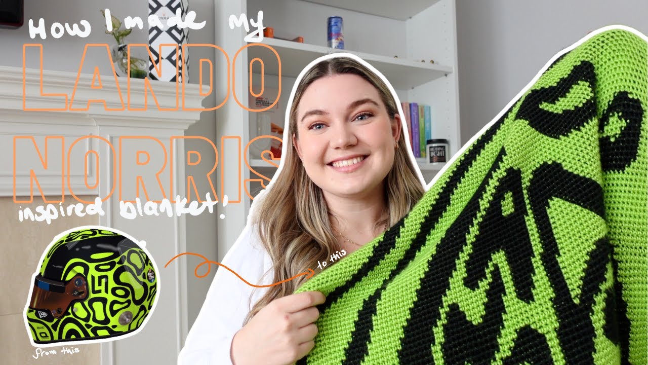 i made a Lando Norris inspired crochet blanket | the details 