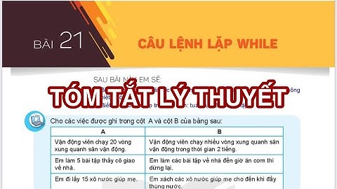 Tóm tắt lý thuyết bài 21 SGK Tin học 10 mới:  câu lệnh lặp while