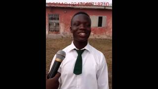 INTERVIEW WITH THE HEAD BOY OF ADAGWE GRAMMAR SCHOOL