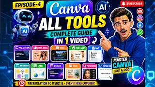 Complete Canva Guide 🚀 | Episode 4 | All Tools Explained (Presentation to Website)