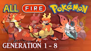 All Fire Type Pokémon - Shiny Comparison - Gen 1-8