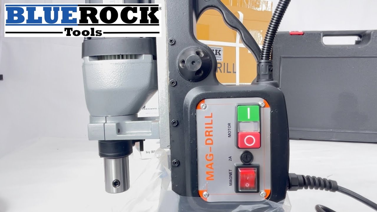 BLUEROCK model BRM35AB Electro Drill Press Unboxing, Setup