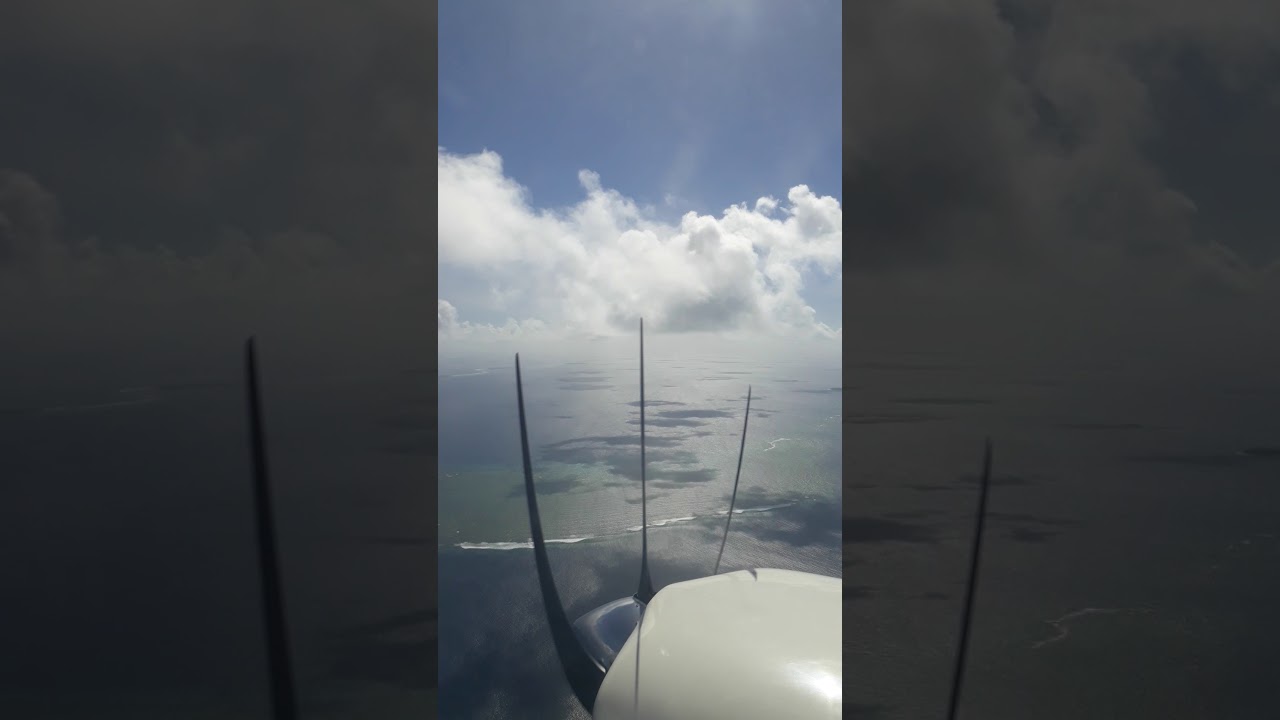 Flying from Colonia to Falalop in Ulithi, Micronesia.