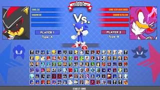 Sonic exe & Shadow exe VS Sonic Explosive & Shadow ultra Ego I Sonic Mugen Battle HD