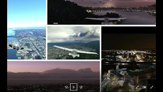 Five Flights in MSFS 2020 split screen.