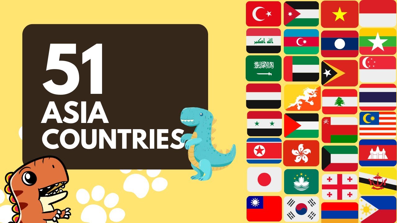 51 Asia Countries for Kids to Learn - Educational Video - YouTube