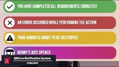 FiveM Notification System | FiveM Notification Script #fivem #script #qbcore