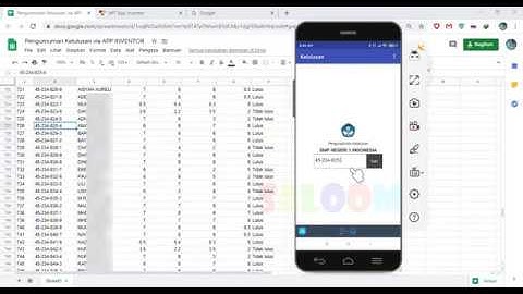 Aplikasi Android pengumuman kelulusan dengan MIT APP INVENTOR database di google Spreadsheet