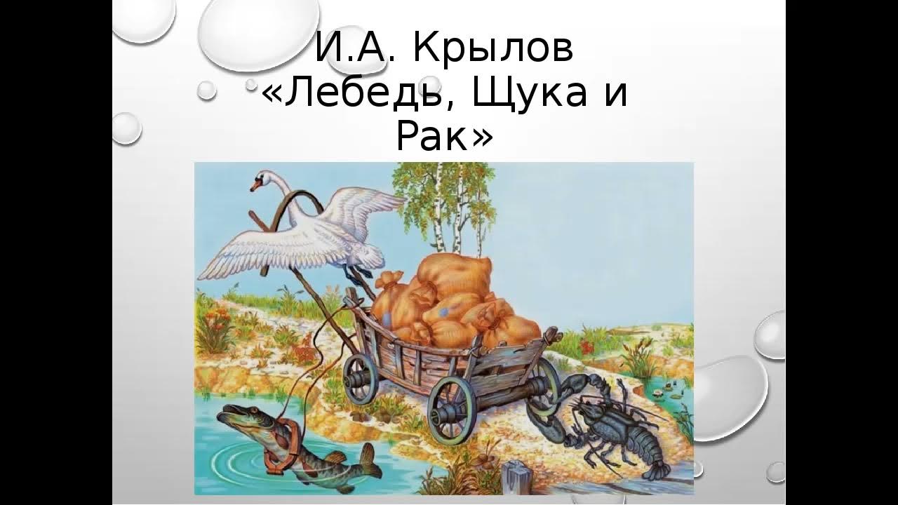 Лебедь рак и щука аудио