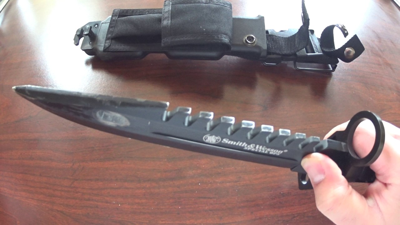Review: Smith & Wesson Special Ops M9 Bayonet - YouTube