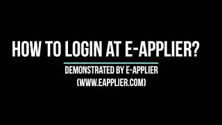 How To Login At E-Applier?