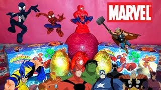 9 Spiderman & Friends - Surprise Eggs - Thor, Hulk, Avengers - Unboxing For Kids By Thesurpriseeggs