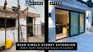 House Extension in London - Kitchen Remodel Time-lapse - Start to Finish