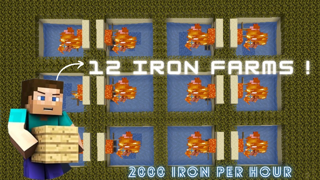 Conquering Minecraft Hardcore with 12 Epic Iron Farms!" || Ep2