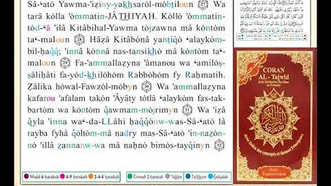 ختمة من مصحف التجويد باللغة الفرنسية الصفحة رقم 501