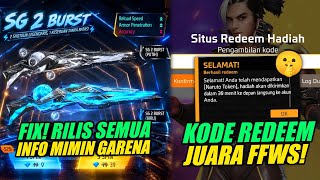 GELO! 😱 SEMUA SKIN SG 2 BURST RILIS   KODE REDEEM FF TERBARU SPESIAL FFWS 2026! 