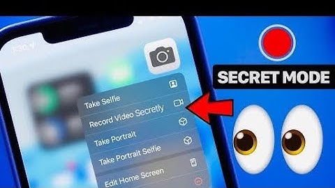 Secretly Record Video on iPhone