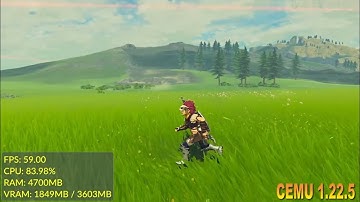 ZELDA BOTW ON CEMU 1.22.5 Open GL on INTEL CORE i5 4570 GTX 970 PERFORMANCE TEST | Clean UI