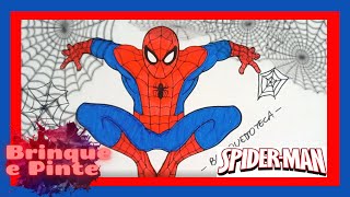 Heróis: HOMEM ARANHA - Pintando o super herói da Marvel #viral #kids #satisfying  #spiderman #paint