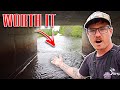 I CRAWLED INTO A TUNNEL And Caught BIG FISH!!! (Ultra Shallow Canal)