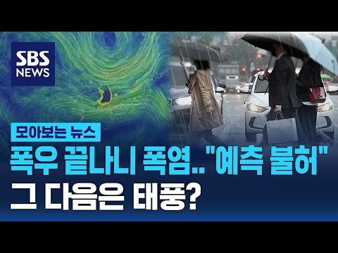 &amp;quot;극단적 기후&amp;quot; 폭우 끝나니 폭염..그 다음은 태풍? / SBS / 모아보는 뉴스