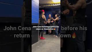 John Cena Backstage before Smackdown Return johncena smackdown wwe