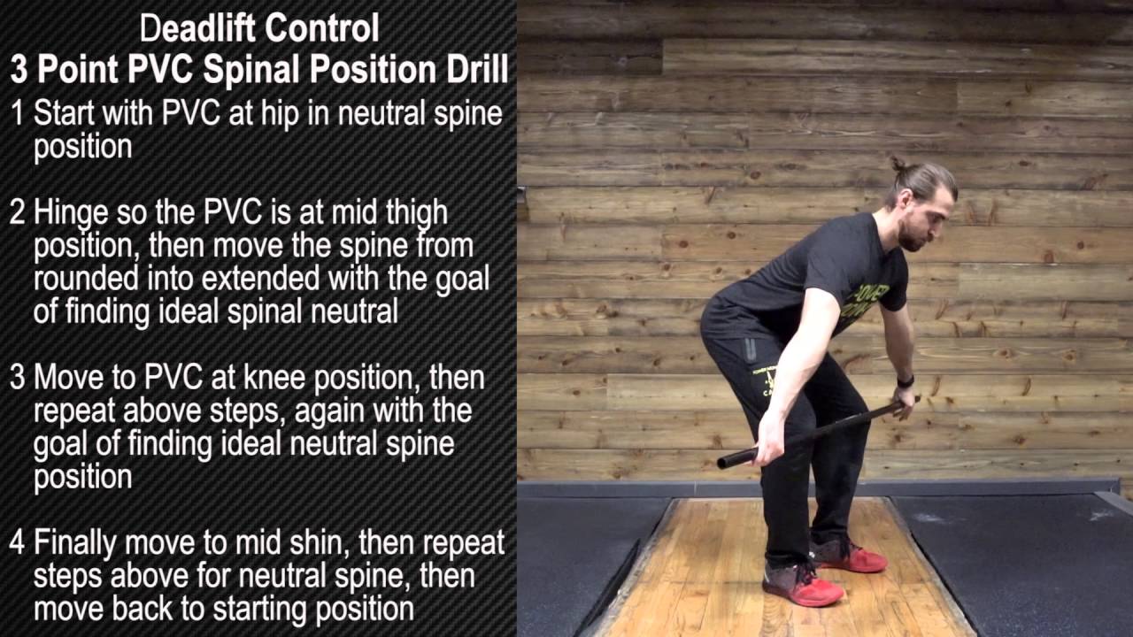 Deadlift Control 3 Point PVC Spinal Position Drill YouTube