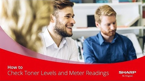 How to Guide | How to Check Toner Levels and Meter Readings on a Sharp MFP