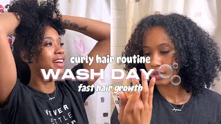 Natural Hair Wash Routine for HEALTHY Curls | WASH DAY, Curly Hair Routine, Natural Hair Growth