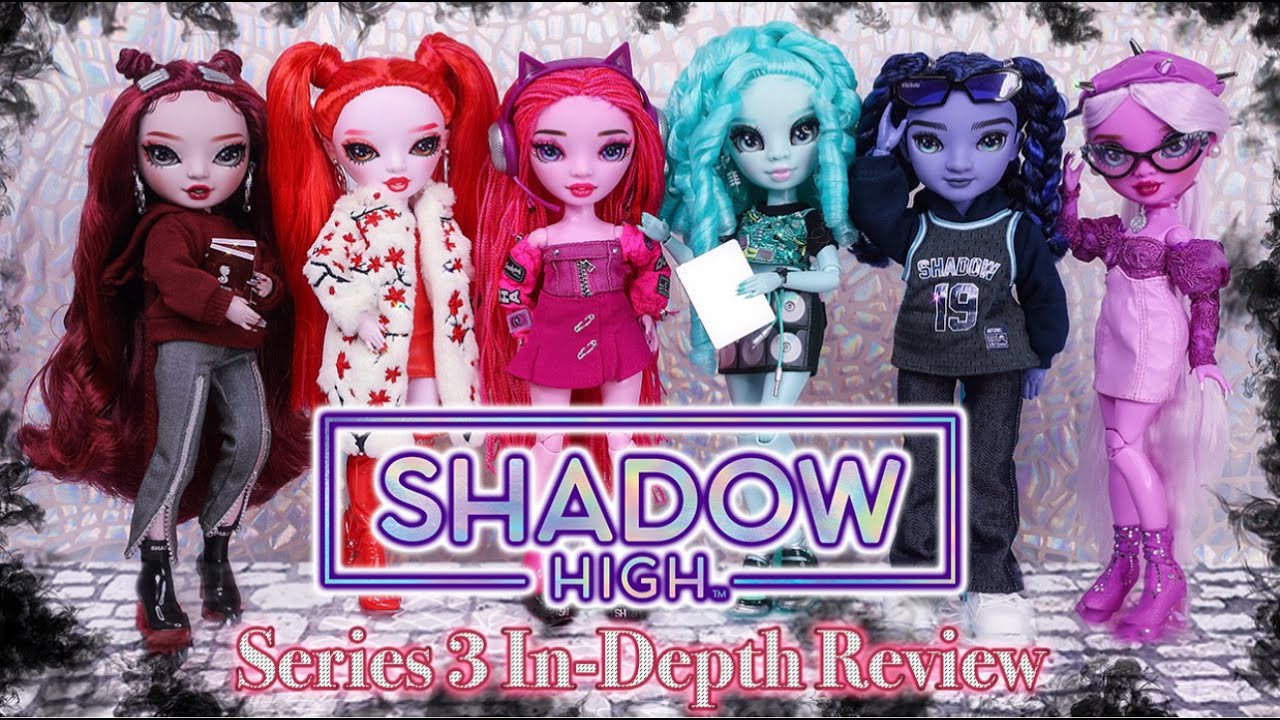 Shadow High series 3 dolls: Berrie Skies, Pinkie James, Rosie Redwood,  Scarlet Rose, Oliver Ocean and Lavender Lynn 