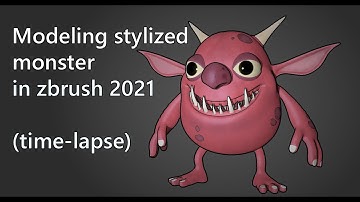 modeling stylized monster in zbrush 2021 (time-lapse)