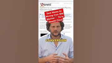 Save Money by Moving from IBM Maximo®️ 7.6 to Banetti Cloud