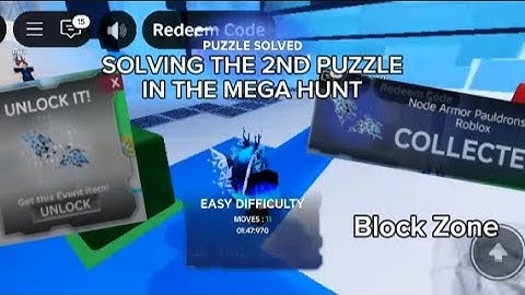 how to solve the 2nd puzzle in the mega hunt roblox