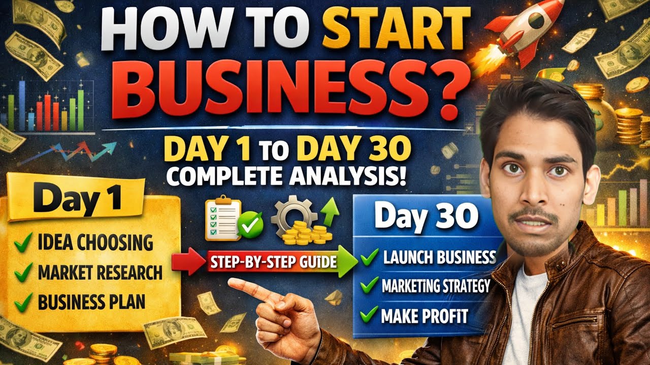 How to Start a Business in 2026🔥 | Day 1 to Day 30 Complete Business Plan | Step by Step Guide