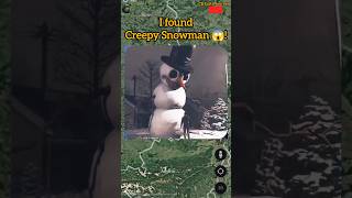 Creepy Snowman on Google Earth and Google maps #shorts #video 😱!