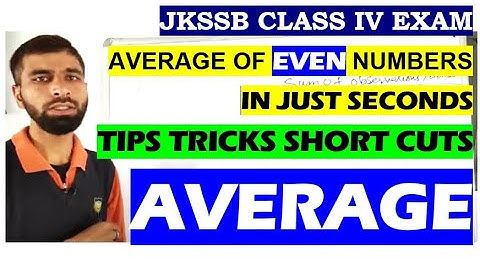 AVERAGE OF EVEN NUMBERS JKSSB CLASS IV SSC EXAM KASHMIRI LANGUAGE