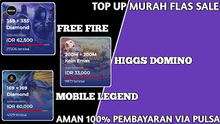 CARA TOP UP DIAMOND FREE FIRE, MOBIL LEGEND, HIGGS DOMINO MURAH BAYAR PAKE PULSA!! screenshot 3