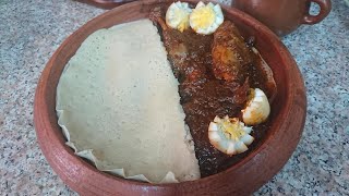 الزقني الحبشي وخبز الانجيرا + دعم قنوات  Ethiopian Food