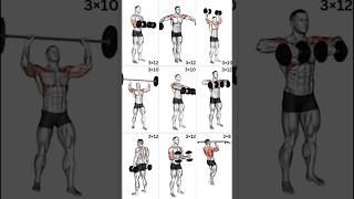 9 Most Effective Shoulder Bicep Workout Routine #workout #shoulderworkout #bicepsworkout #viralvideo