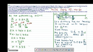 FORM2: LINEAR MOTION: LESSON 2 (KCSE 2006 PP1 NO.20 BODIES MOVING IN THE SAME DIRECTION)