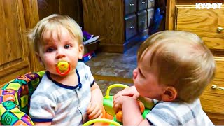 Twin Brothers Can't Have Enough Of This Pacifier 👶🍼👶