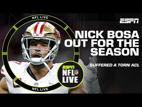 🚨 Nick Bosa ruled out for the season with ACL tear 🚨 'Enormous loss' for the 49ers | NFL Live