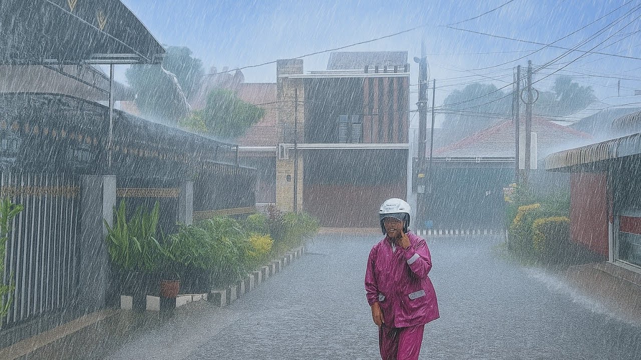 Расслабляющая прогулка под сильным дождем в моей деревне | Замечательный сезон дождей.