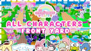 ALL CHARACTERS FRONT YARD - SPEEDBUILD - kitty cafe - Roblox