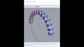 Rhino 3D | Jewelry CAD Design | #Shorts | Half Eternity Band